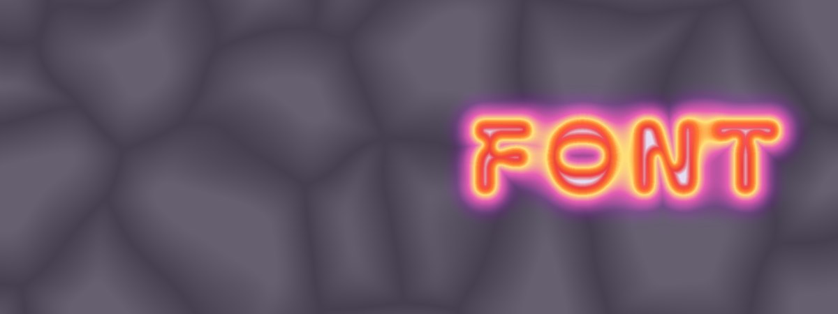 Left: the word FONT set in plain white Bagel Fat One, marked with a cross. Right: the same letters as glowing heat-map forms on a cell background, marked with a check