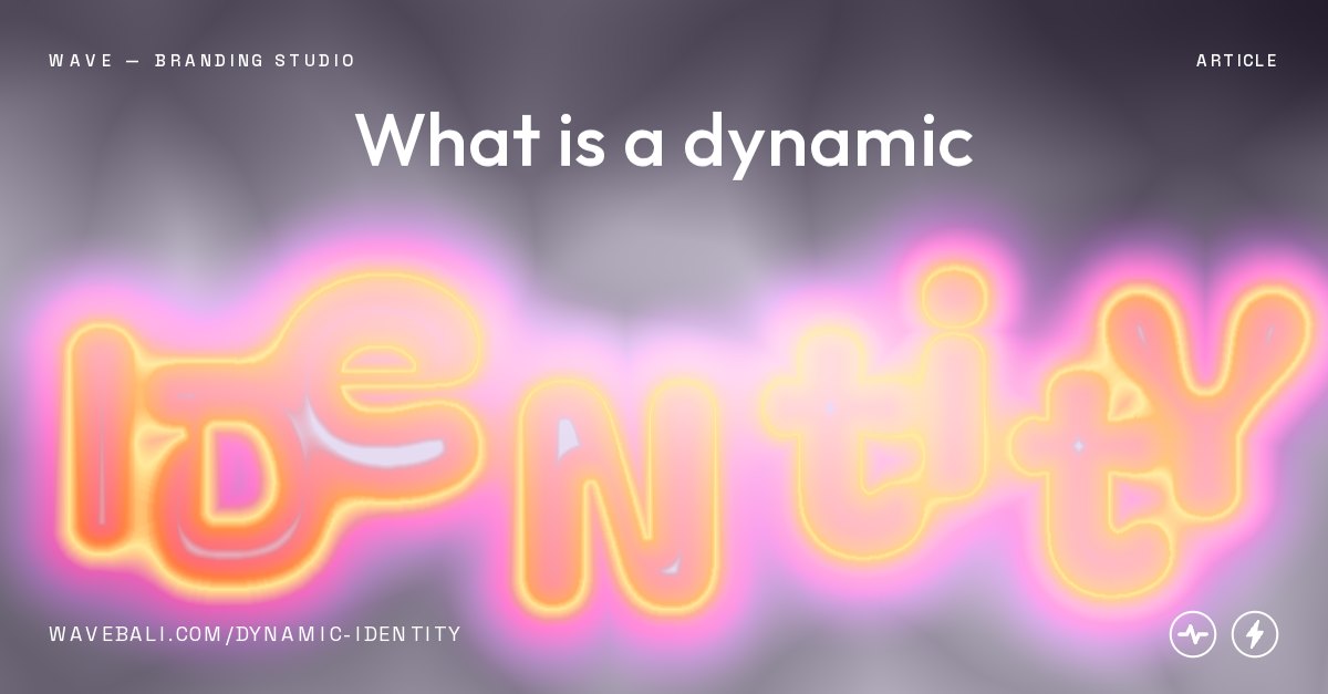 LinkedIn post cover in the Light palette with dark cell membranes: the headline What is a dynamic, followed by the word IDENTITY in large living letters across the whole width